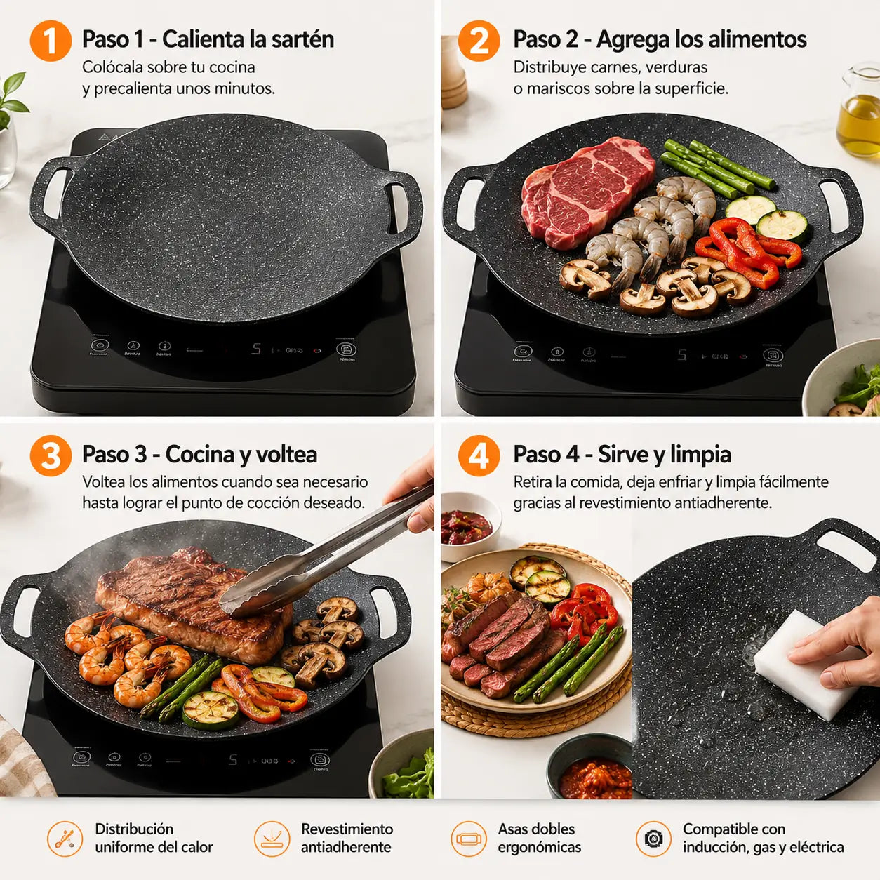 KoreaGrill - Cocina todo en una sola sartén