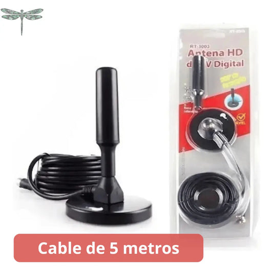 📡 Antena Full HD Interior/Exterior 5M TV Digital