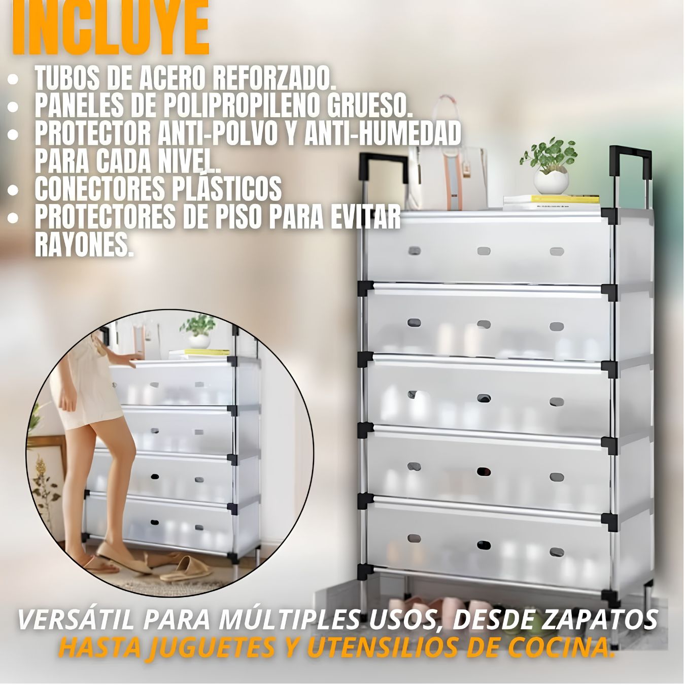 ClosetRack Zapatero Pro 6 Niveles - Ordena hasta 21 pares