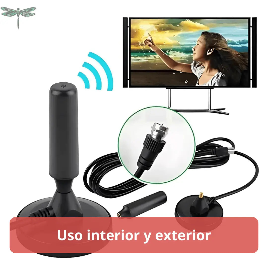 📡 Antena Full HD Interior/Exterior 5M TV Digital