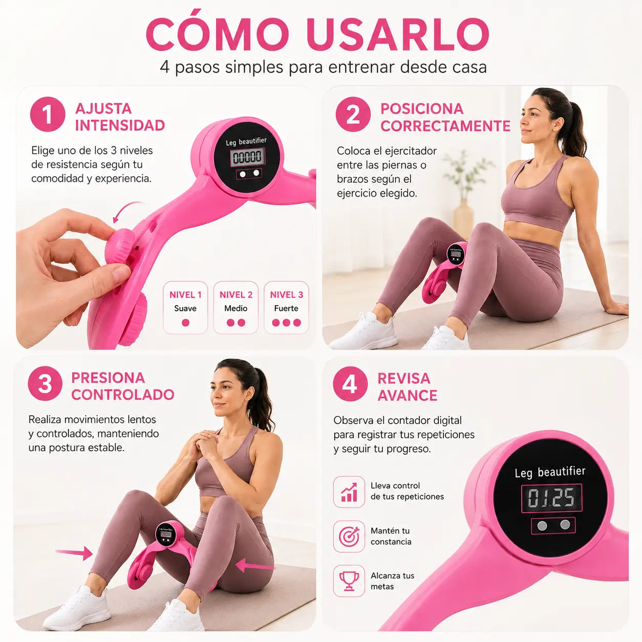 PelviFit Pro Digital 3 Niveles - Activa pelvis, piernas y glúteos