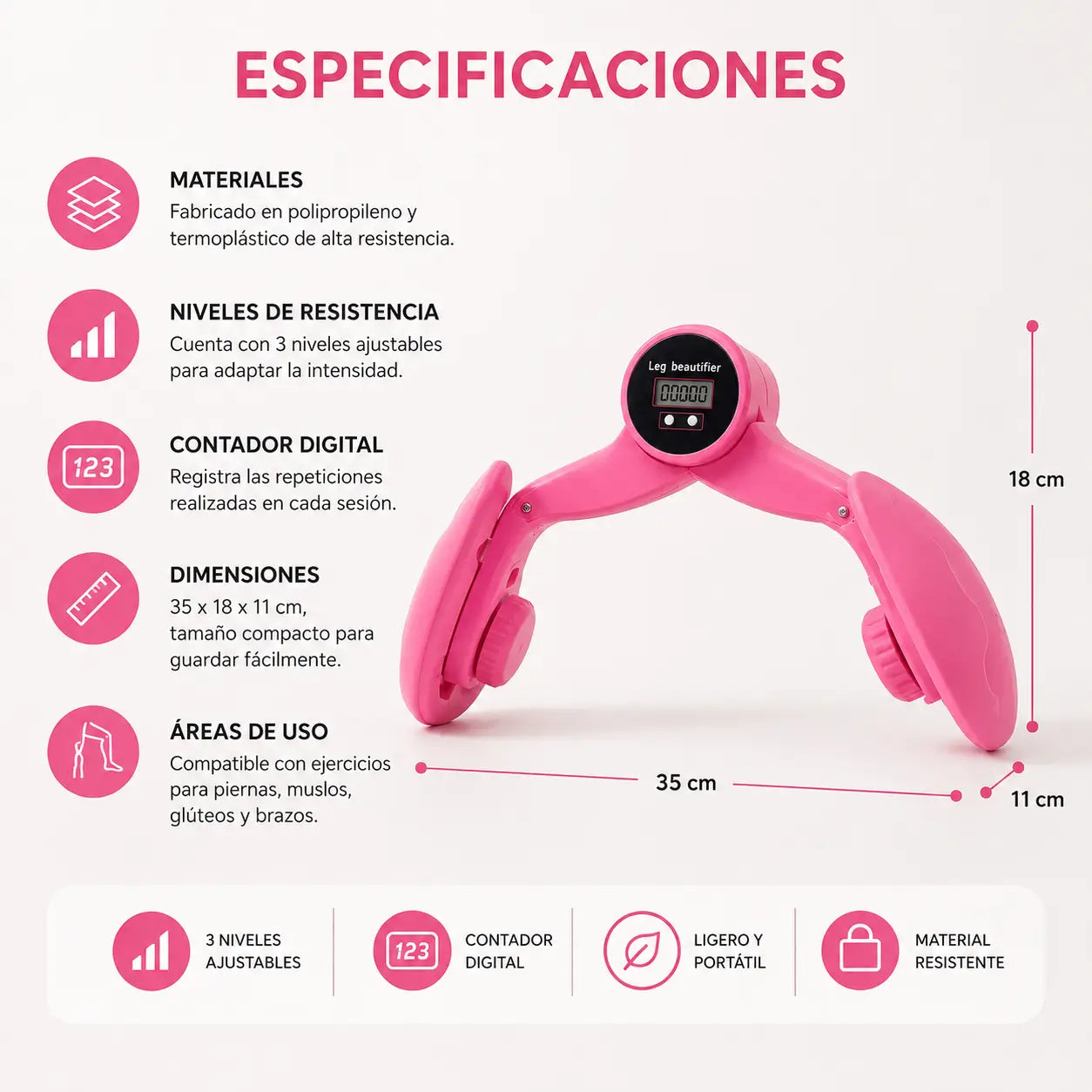 PelviFit Pro Digital 3 Niveles - Activa pelvis, piernas y glúteos