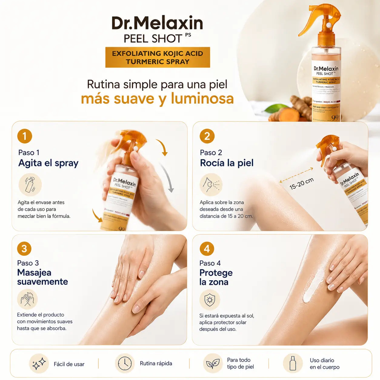 Dr. Melaxin Peel Shot - Piel más suave y luminosa