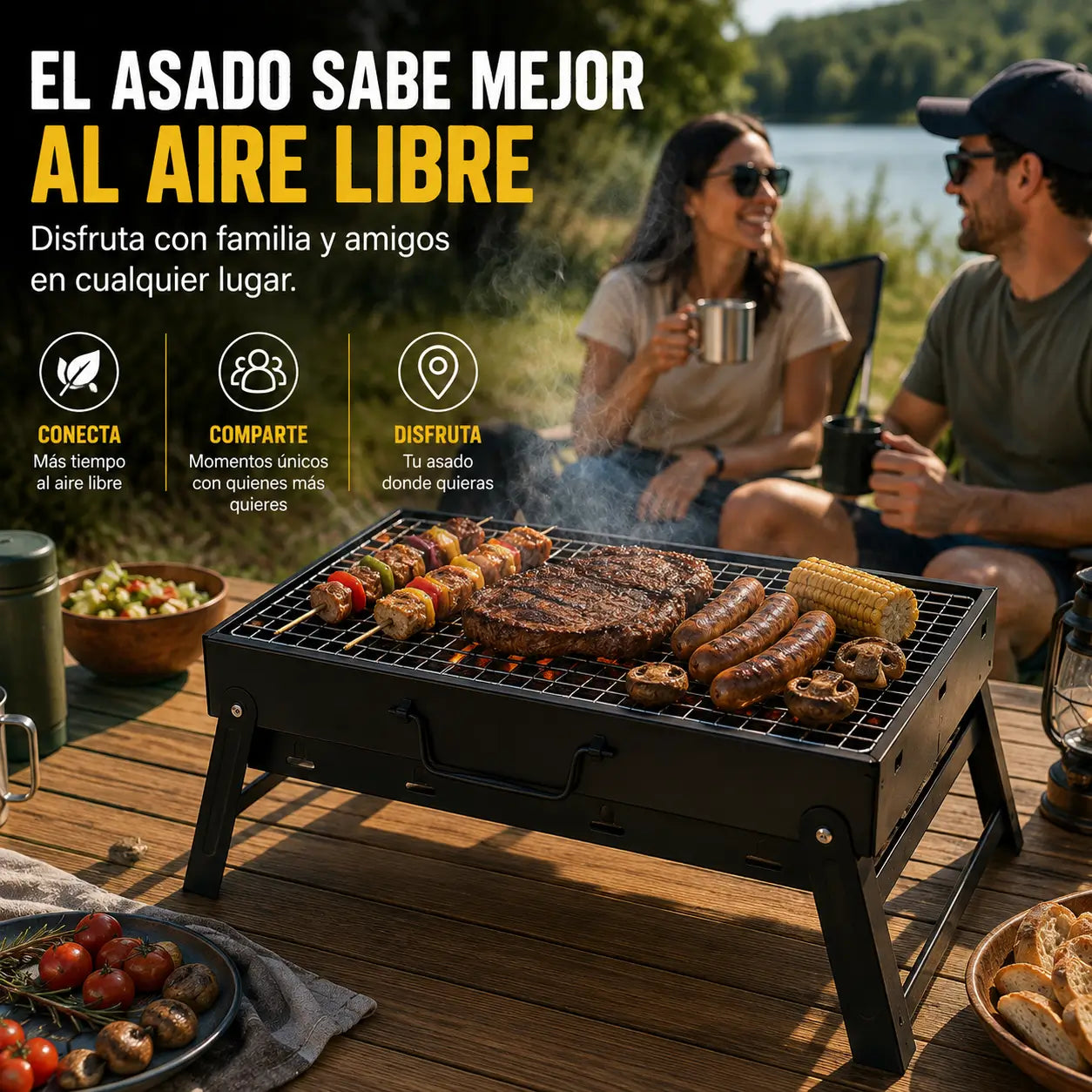 Asado Pro - Parrilla portátil a carbón