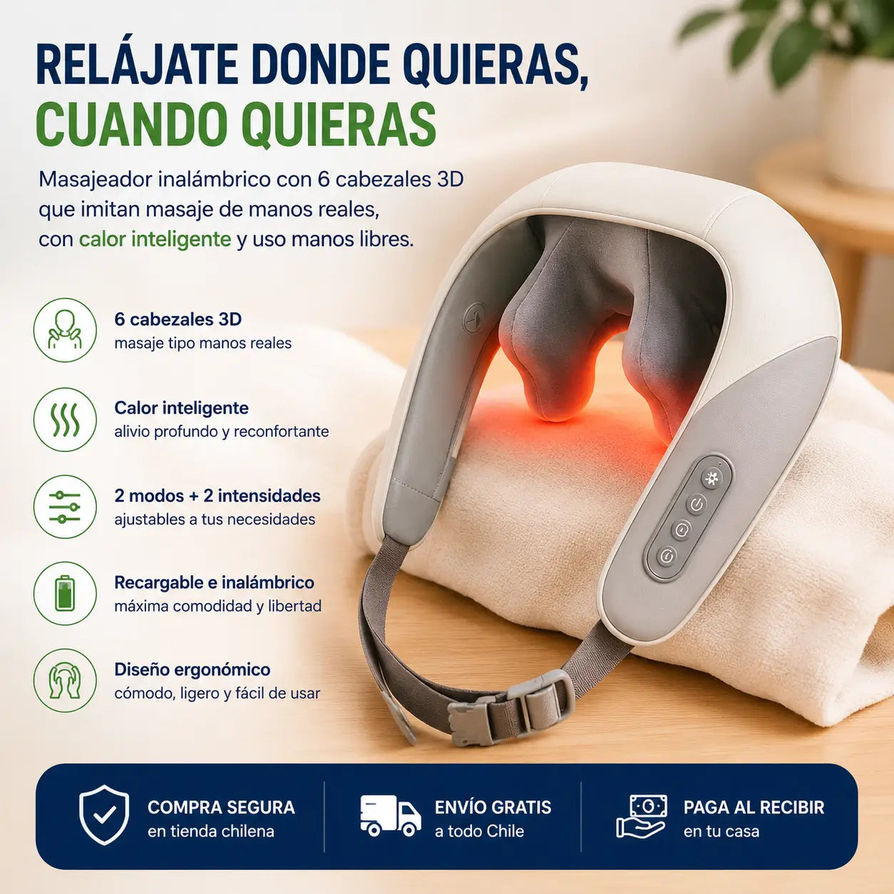 CerviRelax Pro - Masajeador de Cuello y Espalda