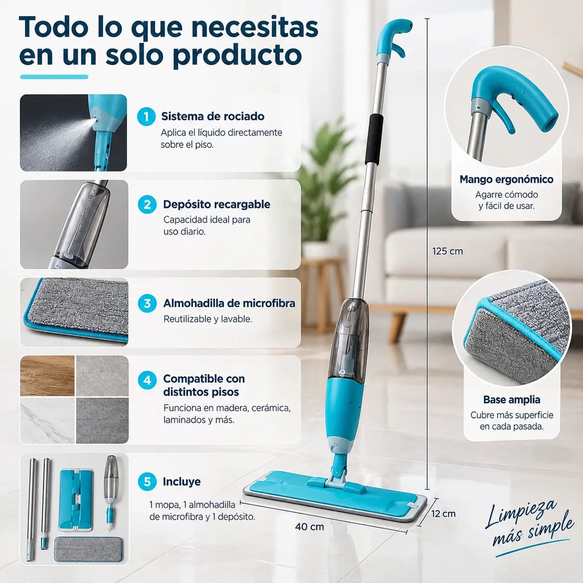 SprayMop - Limpieza rápida y sin goteos