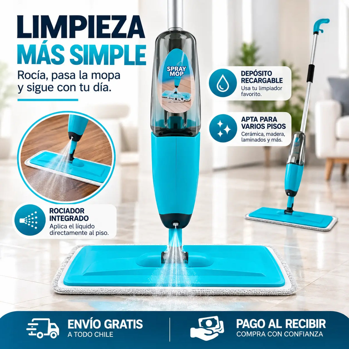 SprayMop - Limpieza rápida y sin goteos