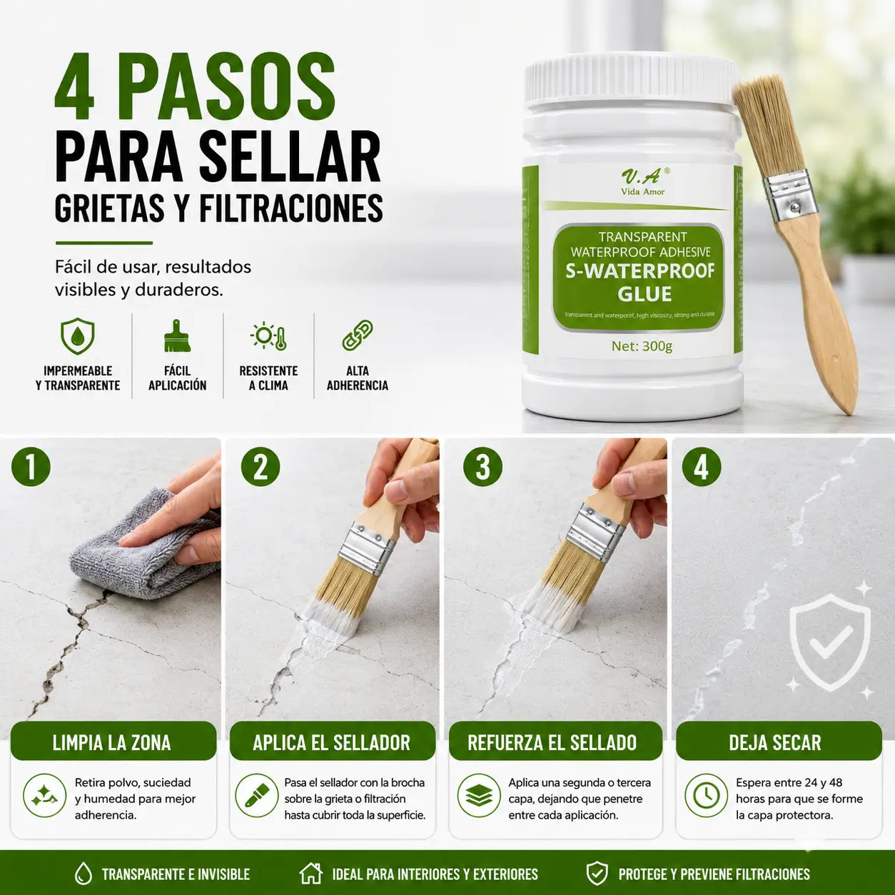 SelloMax 300g 2x1 - Sella grietas y filtraciones