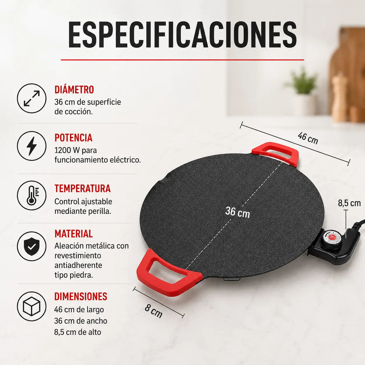 PlanchaPro - Plancha eléctrica sartén antiadherente estilo coreano