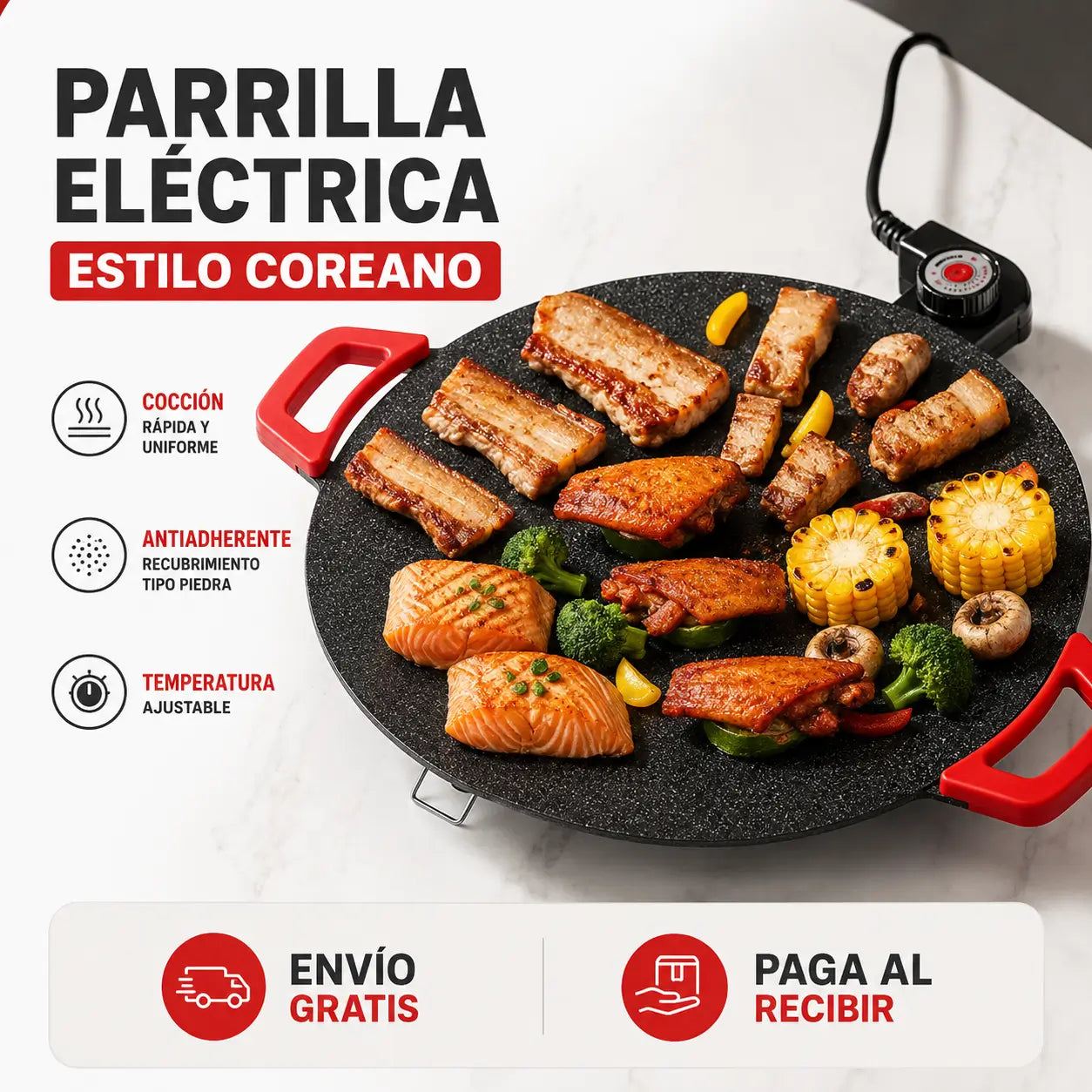 PlanchaPro - Plancha eléctrica sartén antiadherente estilo coreano
