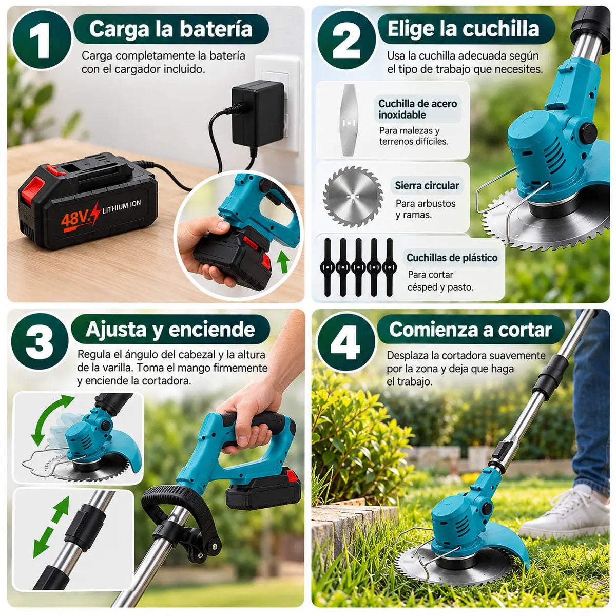 CortaMax Pro - Césped y ramas sin esfuerzo