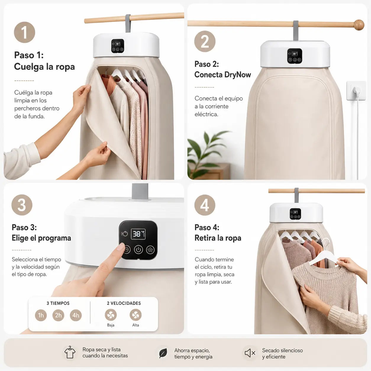 Secadora Ropa Portátil DryNow - Seca tu ropa en cualquier lugar