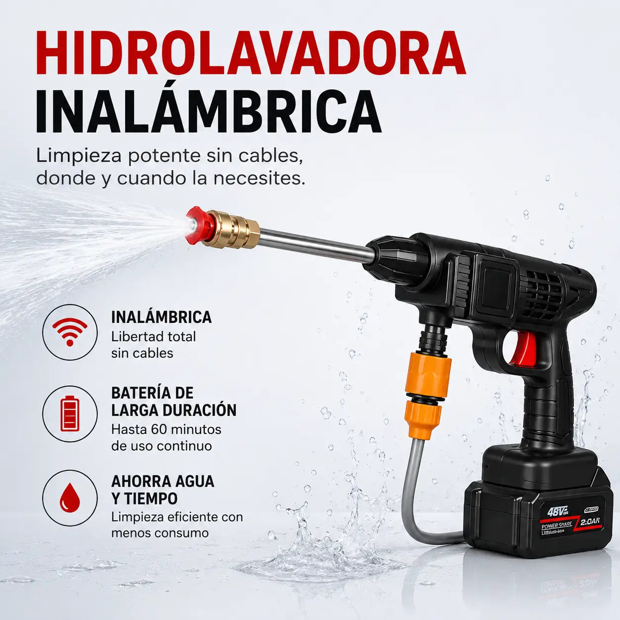 Hidrolavadora TASBEL con 2 Baterias