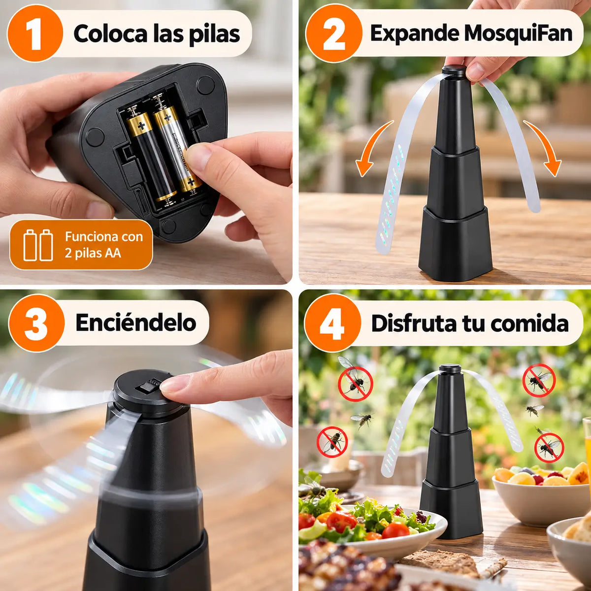 MosquiFan - Aleja las moscas de tu mesa