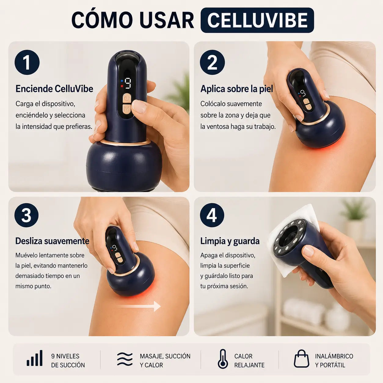 CelluVibe - Masaje corporal con succión y calor🔥