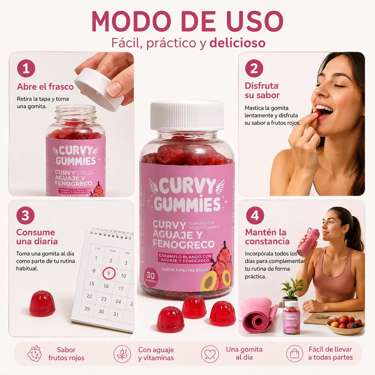 Curvy Gummies Aguaje - Vitaminas en una gomita al día