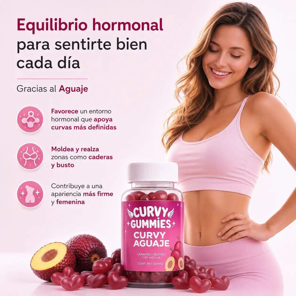 Curvy Gummies Aguaje - Vitaminas en una gomita al día