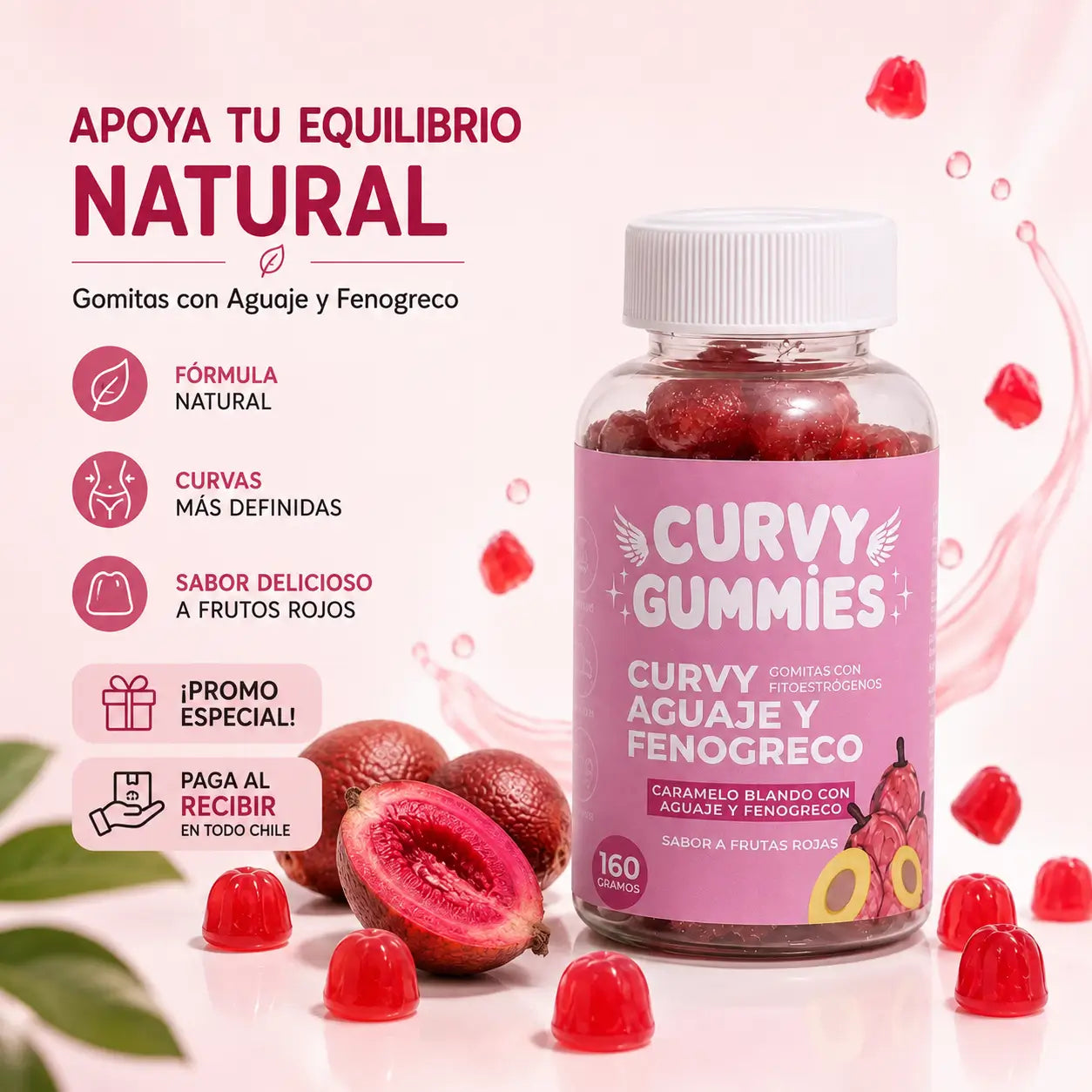 Curvy Gummies Aguaje - Vitaminas en una gomita al día