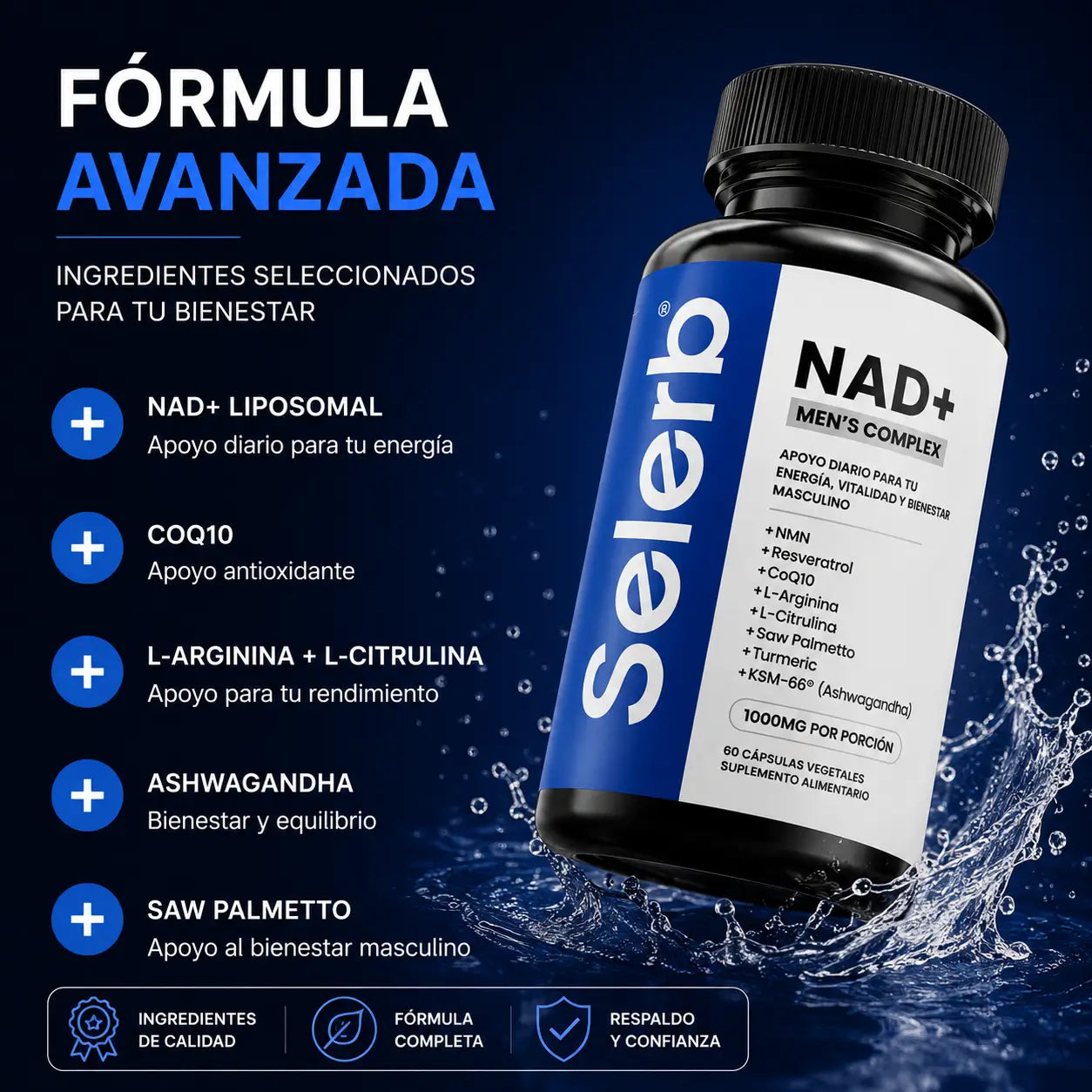 SELERB NAD MEN´S COMPLEX - Apoya tu energía diaria
