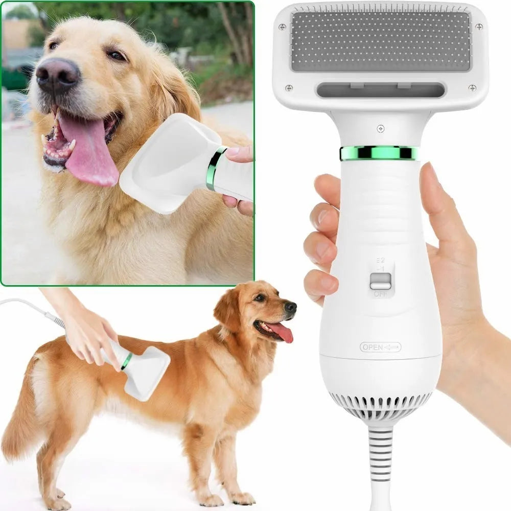 ✨ Secador y cepillo 2 en 1 para mascotas — Práctico, moderno y eficaz 🐾