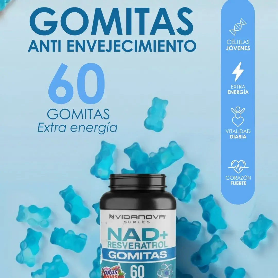 Gomitas NAD+ Resveratrol 1.000 mg