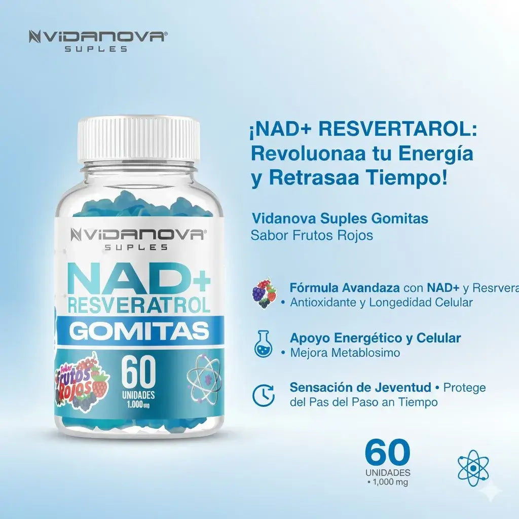 Gomitas NAD+ Resveratrol 1.000 mg