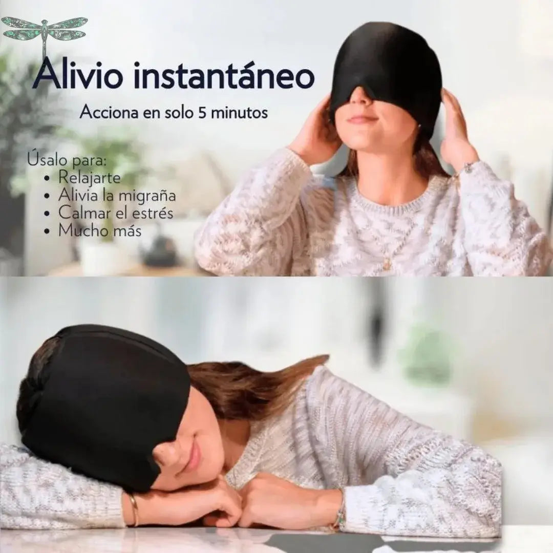 🧊🔥 Gorro Terapéutico Anti Dolor de Cabeza Gel Frio 360°