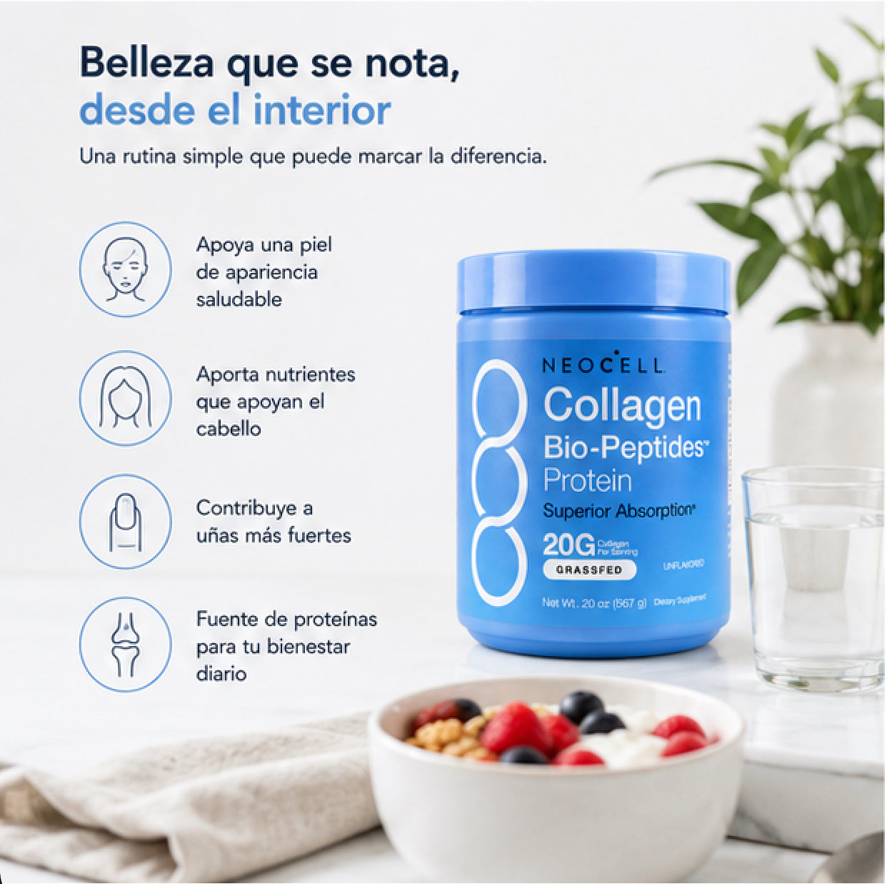NEOCELL Colágeno - Apoya piel, cabello y uñas